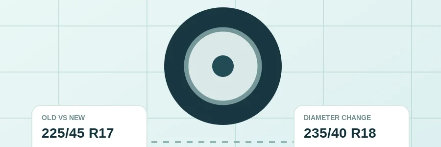 Tyre Size Comparison Calculator visual guide
